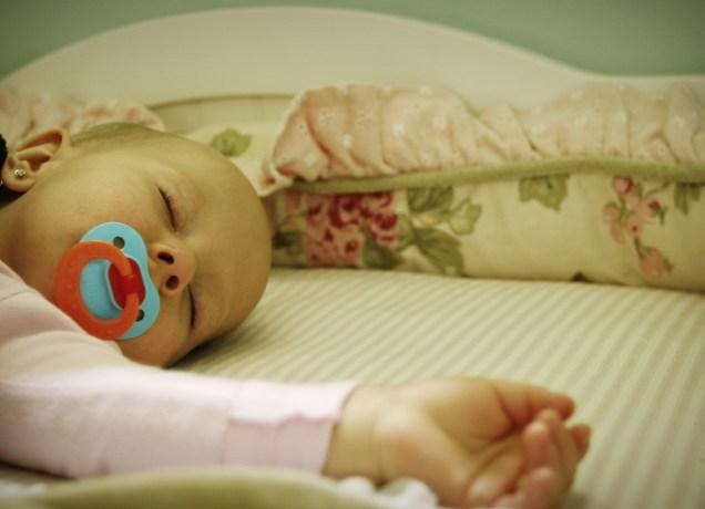 is-white-noise-bad-for-babies: a sleeping baby.