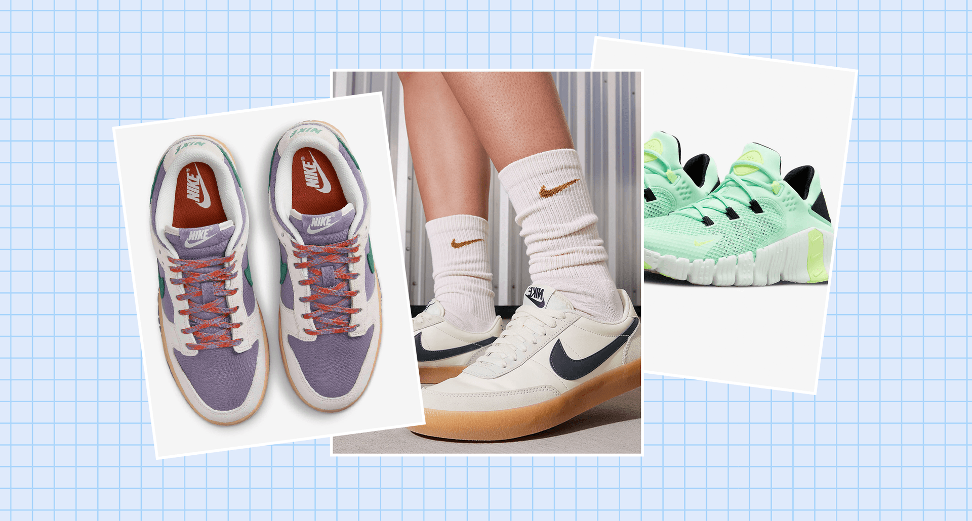 best nike sneakers for women, including dunks, killshots and metcons