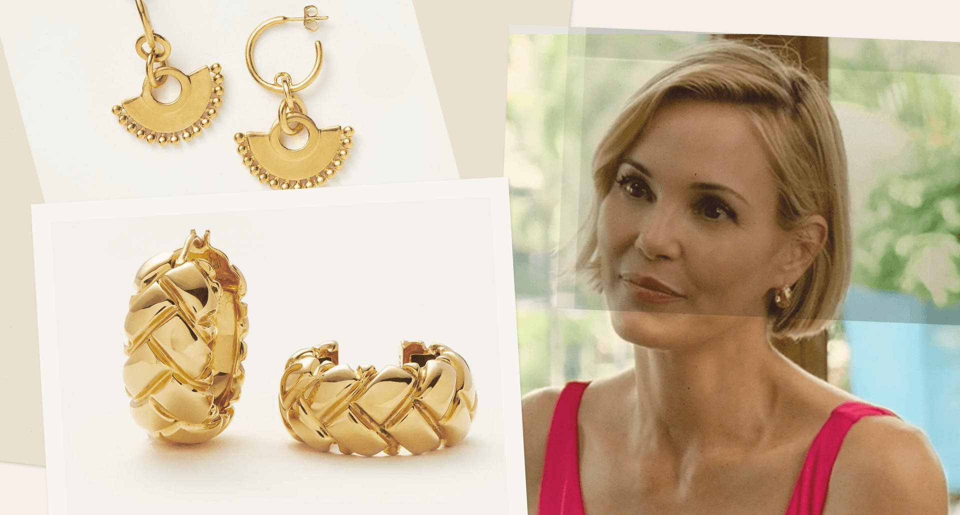 Missoma Gold Earrings x Leslie Bibb on 'The White Lotus'